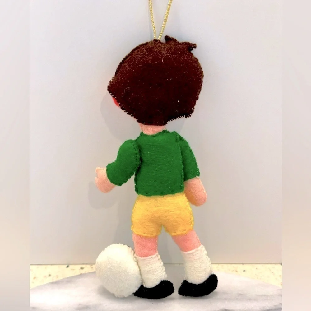 Vintage Bucilla Soccer Player‎ #9 Holiday Christmas Ornament